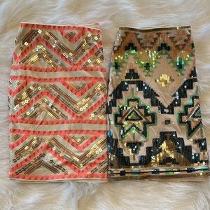 Set of 2 Express sequin skirts